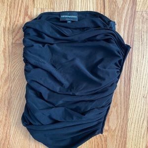Emporio Armani sheer strapless top